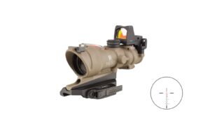 Trijicon ACOG ECOS 4x32 scope with RMR Type 2 3.25 MOA in Flat Dark Earth