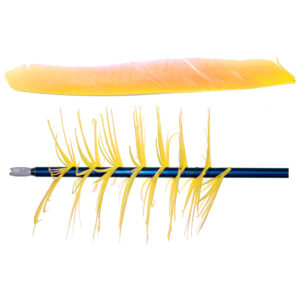 Trueflight Spiral Wrap Flu-Flu Feathers Yellow RW 100 pk.
