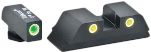 AmeriGlo GL5115 Classic Tritium 3-dot night sights green front yellow rear for Glock Gen5