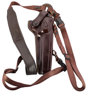 Galco Kodiak KK130H chest holster Havana Brown leather with shoulder and torso straps for Ruger Super Redhawk 7.50" right han