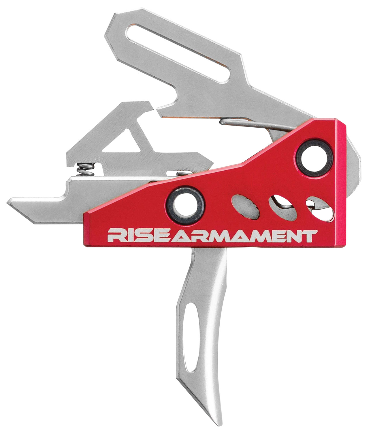 Rise Armament RA-535 Advanced Performance single-stage trigger in silver/red finish