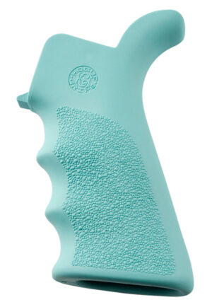 Hogue OverMolded beavertail Cobblestone Aqua Blue grip for AR-15/M16