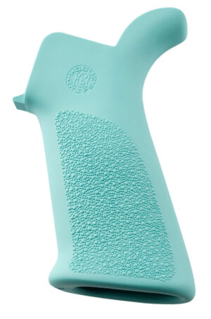 Hogue OverMolded Beavertail Aqua Blue Cobblestone Rubber Pistol Grip