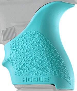 Hogue HandAll Beavertail Grip Sleeve Aqua Blue for Glock 42/43