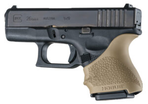 Hogue HandAll Beavertail Grip Sleeve for Glock 26/27 Flat Dark Earth textured rubber
