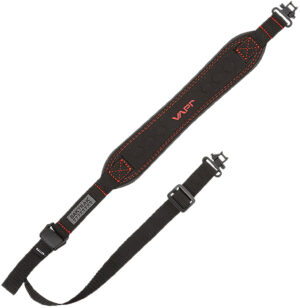 Allen BakTrak Vapor rifle sling black and red, 1.75 inch nylon with BakTrak rubber grip