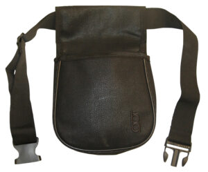 Bob Allen Classic Divided Shell Pouch black leather 50rd belt mount