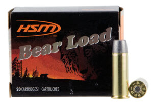 HSM Bear Load 305 grain wide flat nose hard cast .44 Magnum ammunition box