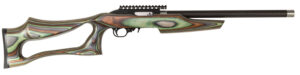 Magnum Research SwitchBolt 17 inch .22 LR rifle in forest camo thumbhole stock