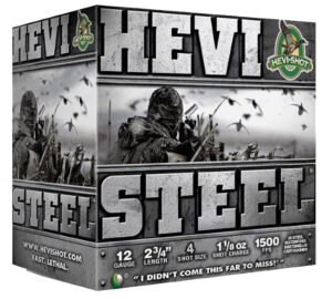 HEVI-Shot HEVI-Steel 12ga 2.75in 1-1/8oz #4 steel shotshell 25 count box