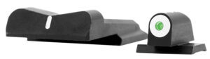 XS Sights DXW Big Dot Night Sights for Smith & Wesson M&P — black with green tritium front and white stripe rear