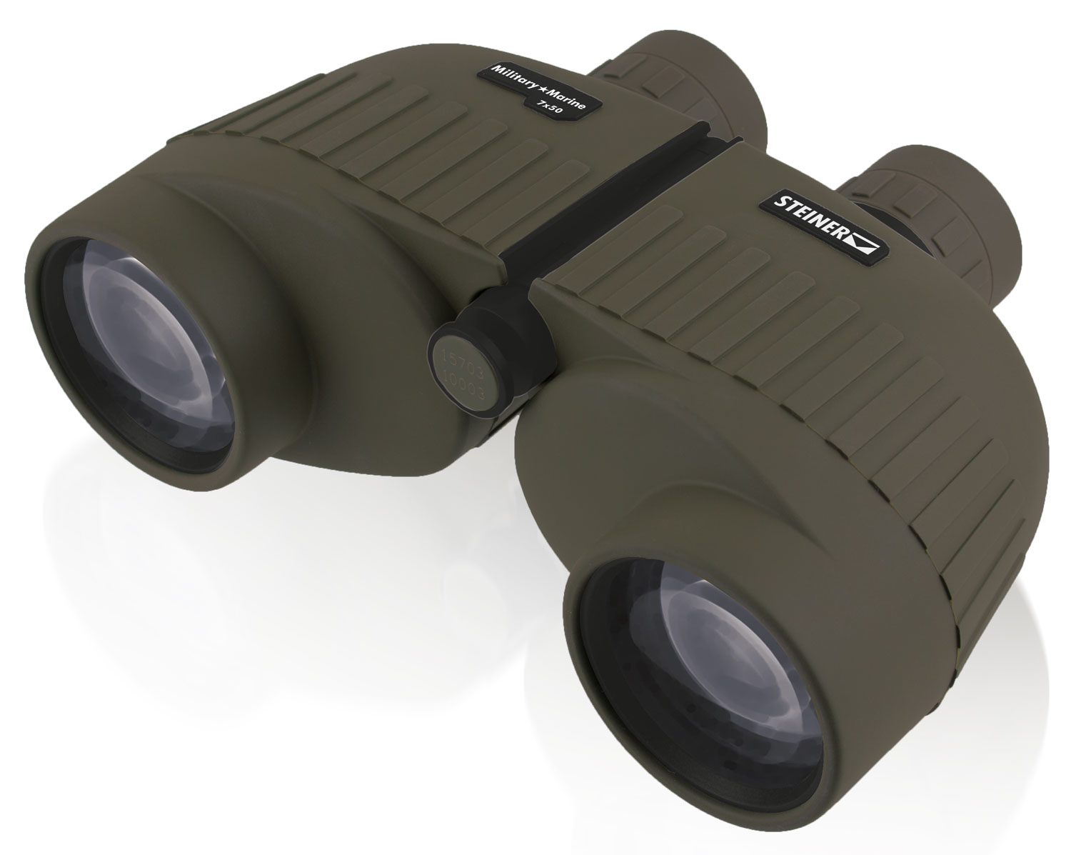 Steiner Military-Marine 7x50 binoculars in green NBR rubber armor