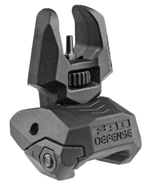 FAB Defense FBS front back-up sight in black mounted on a Picatinny rail