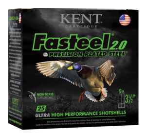 Kent Cartridge Fasteel 2.0 12 Gauge 3.5 in 1 3/8 oz 4 shot 25 round box packaging