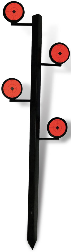 Birchwood Casey World of Targets Rimfire Dueling Tree standing steel target black orange
