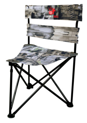 Primos Double Bull Tri-Stool folding blind chair in Truth Camo with steel frame and cloth seat