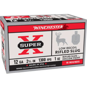 Winchester Super X Low Recoil Rifled Slugs 12 ga. 2 3/4 in. 1 oz. 15 rd.