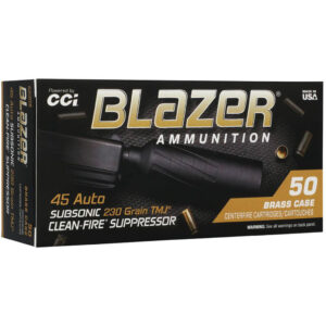 CCI Blazer Clean-Fire Suppressor .45 ACP 230 gr TMJ 50-count box