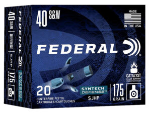 Federal Syntech Defense .40 S&W 175 gr Segmented Jacketed Hollow Point 20-round box