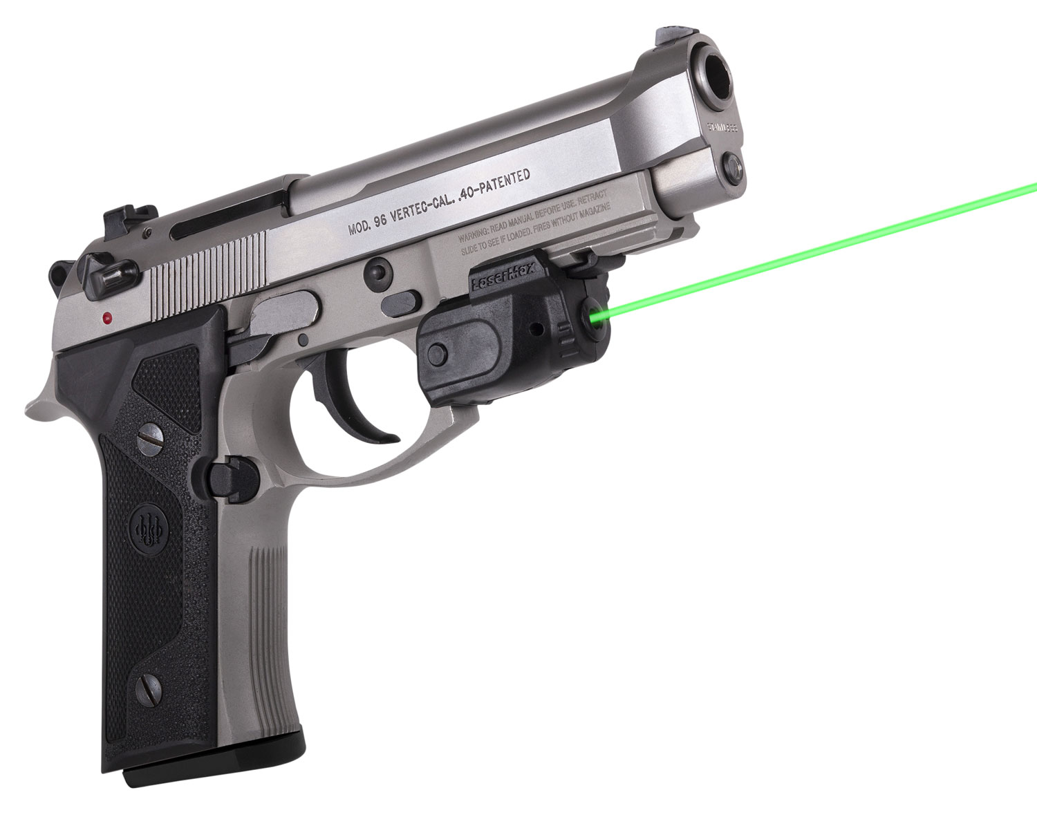 LaserMax GS-LTN-G green Lightning rail-mounted laser with GripSense, black finish