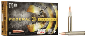 Box of Federal Premium P270L 270 Winchester 130 grain ammunition with Barnes TSX bullets