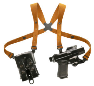 Galco JR202B Jackass Rig shoulder holster system, black leather, right-hand, fits Beretta 92F/FS