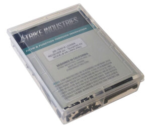 Strike Industries AR-15 lower receiver pin kit Mil-Spec black metal contents