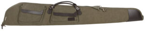 Heritage Cases North Platte 52-inch olive canvas and leather shotgun case with locking zipper