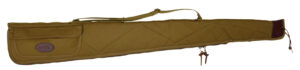 Boyt Harness Alaskan 52 inch khaki waxed canvas shotgun case with brass hardware