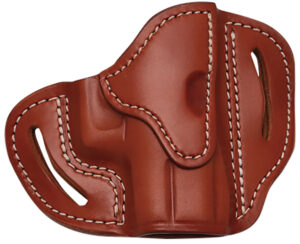 1791 Gunleather BHC open-top OWB holster, Classic Brown leather, right-hand, multi-fit for Glock 43 and Sig P365