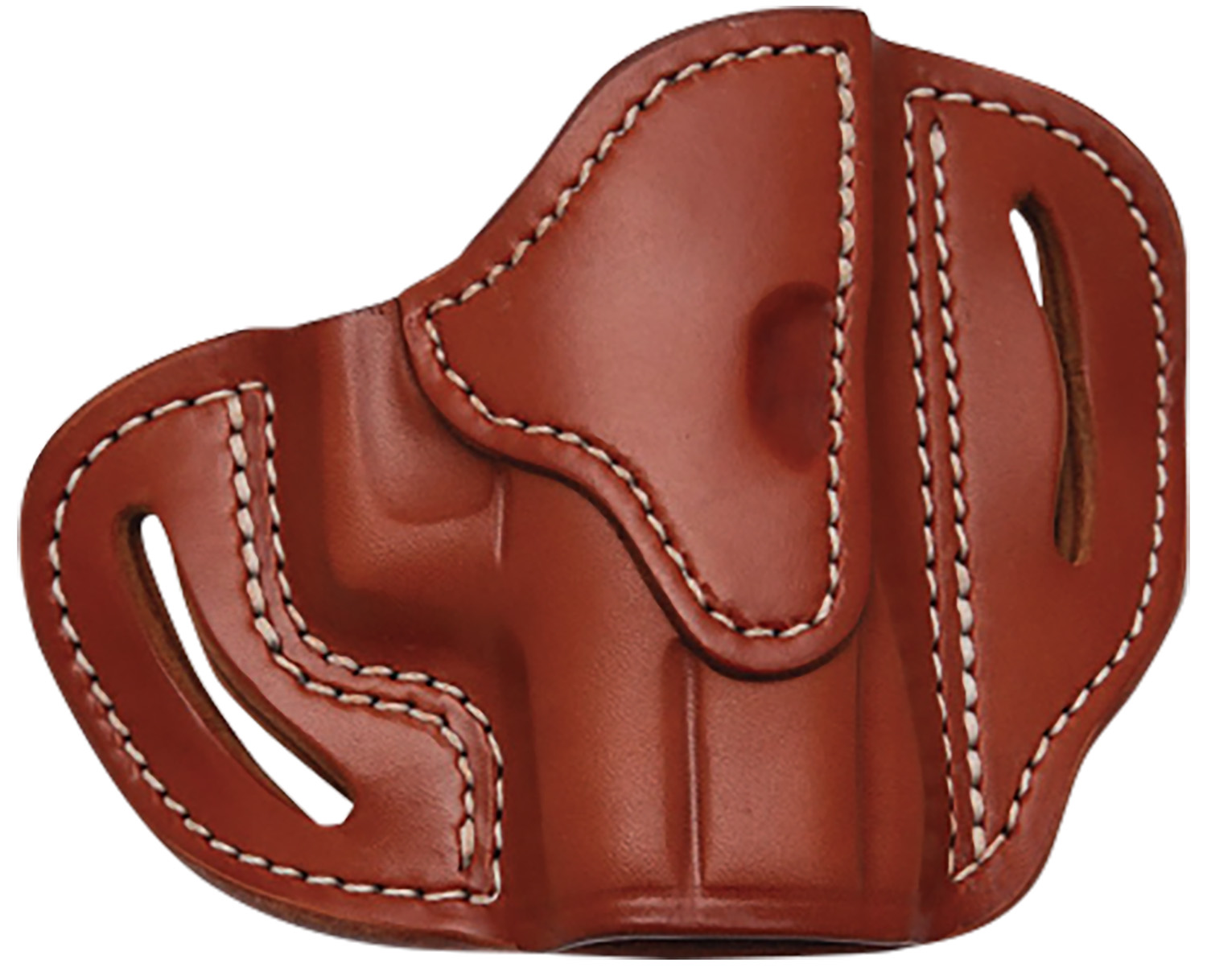 1791 Gunleather BHC open-top OWB holster, Classic Brown leather, right-hand, multi-fit for Glock 43 and Sig P365