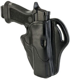1791 Gunleather BH24SBLR BH2.4 OWB leather belt slide holster in Stealth Black, right hand