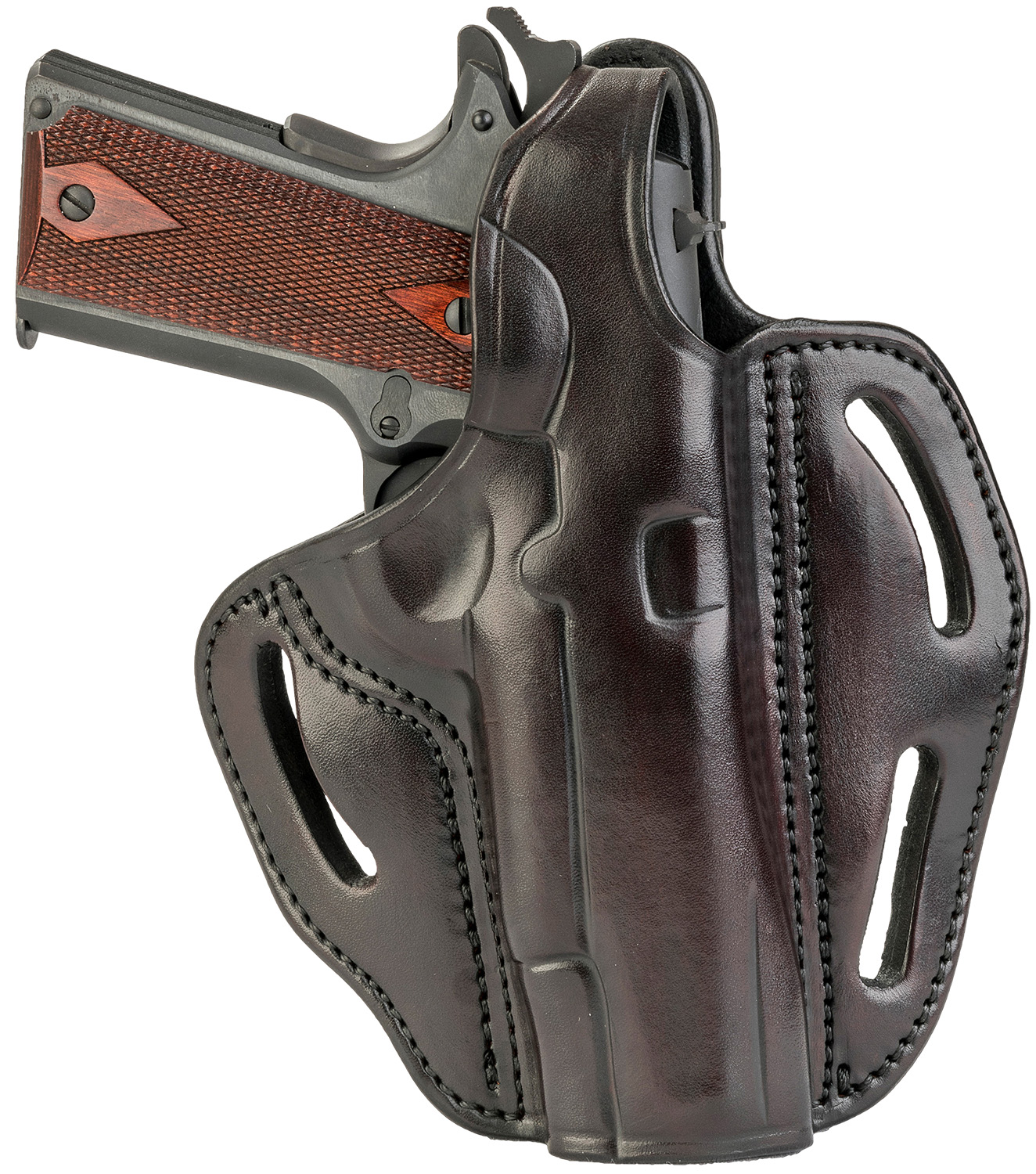 1791 Gunleather BHX outside-waistband thumb break holster in Signature Brown for 1911 4-5" right hand