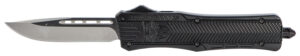 Cobratec CTK-1 medium OTF knife 3" D2 blade black handle