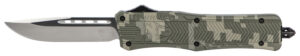CobraTec CTK-1 medium OTF 3-inch drop point knife with Army DigiCamo aluminum handle