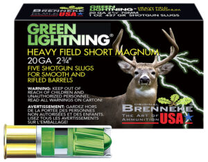 Brenneke Green Lightning 20ga 2.75in slug 5rd box product image