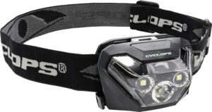 Cyclops HL500 5W headlamp black with red and white LEDs and adjustable head strap