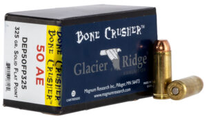Magnum Research Glacier Ridge Bonecrusher .50 AE 325 gr Flat Point ammunition box