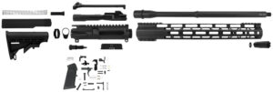 TacFire AR build kit 9mm Luger 16-inch black nitride steel 1/2x36