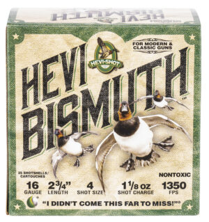 HEVI-Shot HEVI-Bismuth 16 Gauge 2.75in #4 1 1/8oz shotshell 25-count box