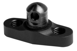 GrovTec flanged swivel stud KeyMod mount in black anodize with steel stud