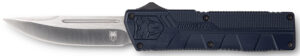 Cobratec Knives lightweight OTF knife with 3.25" D2 drop point blade and NYPD blue handle