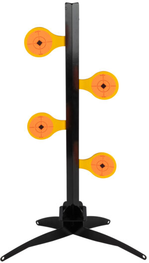 Birchwood Casey World of Targets .22 Rimfire Dueling Tree with four 3.5-inch orange/yellow steel paddles