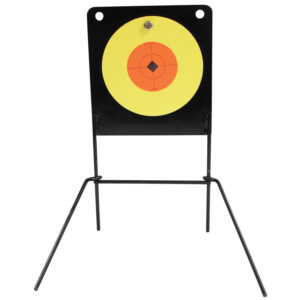 Birchwood Casey Spoiler Alert .22 rimfire AR400 steel target orange/yellow 6-inch paddle