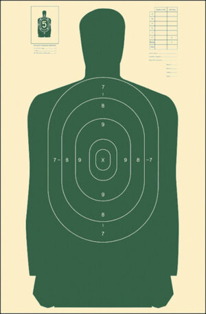 Action Target B-27S green white paper silhouette targets 24 x 45 inches box of 100