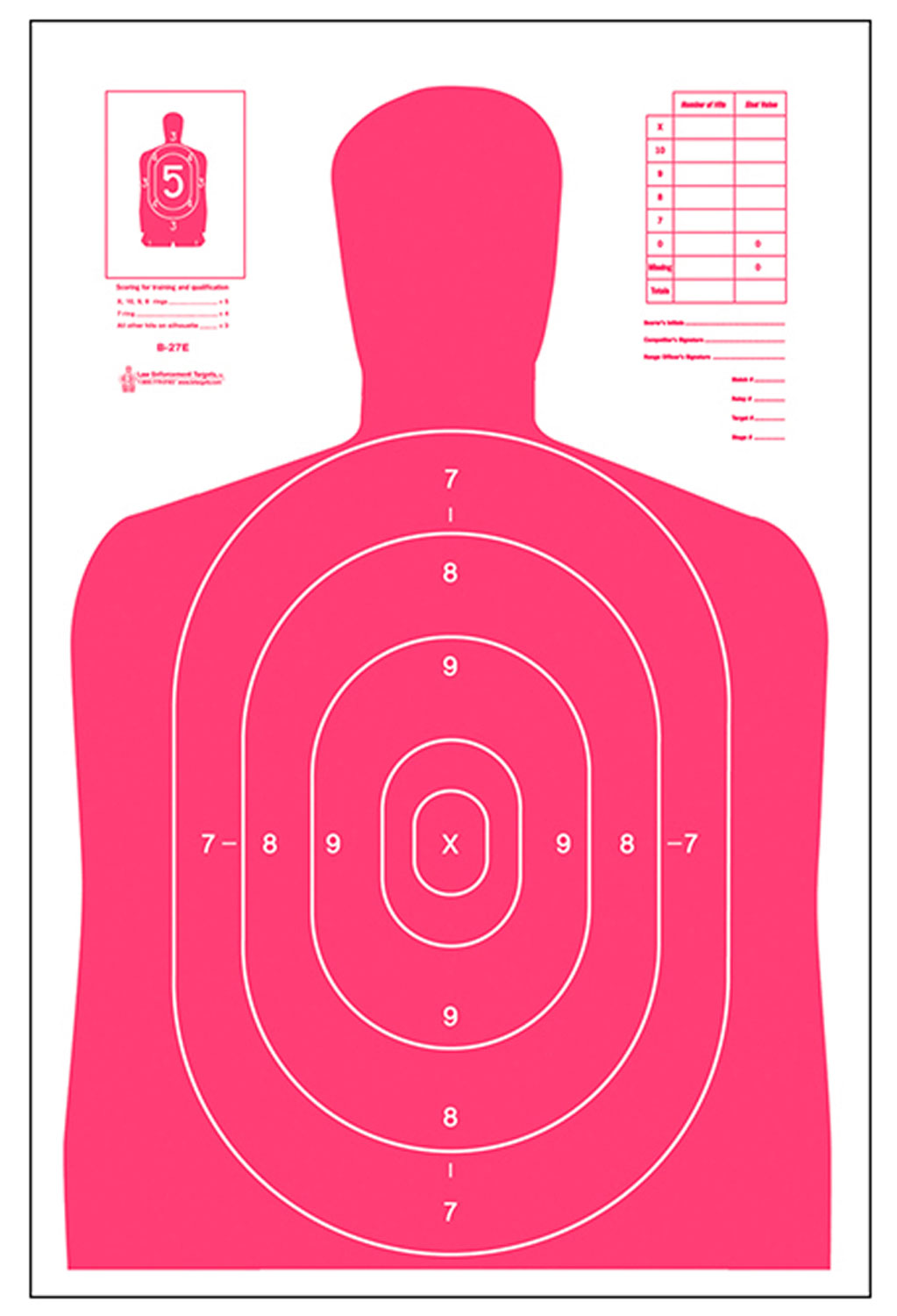 Action Target B27ERD100 High-Visibility Silhouette Target 23×35