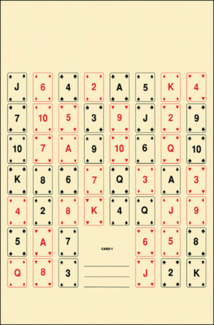 Action Target CARD1100 playing card paper target 22.5 x 24 inches multi-color 100 per box