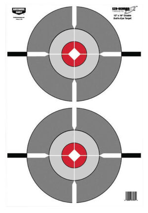 Birchwood Casey Eze-Scorer double bullseye target 12 x 18 100 pack