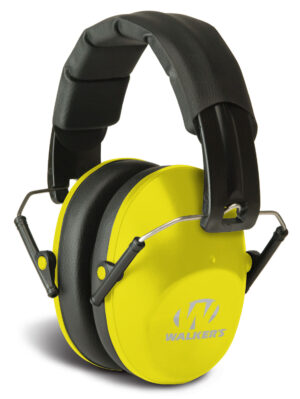 Walker's Pro Low Profile Folding Muffs 22 dB NRR Over-the-Head Black/Yellow