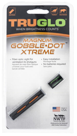 Truglo Gobble-Dot Xtreme shotgun sight set red front green rear for 1/4 inch rib